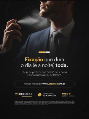 Perfumaria Perfume Fixação Dia e Noite Toda Eau de Parfum PSD Editável