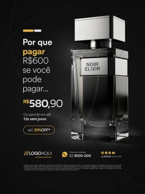 Perfumaria Perfume Noir Elixir Oferta R$580,90 PSD Editável