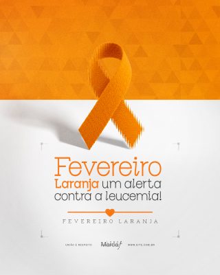 Fevereiro Laranja Um Alerta Contra a Leucemia Template PSD Editável