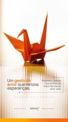 Fevereiro Laranja Um Gesto de Amor e Doação de Vida PSD Editável