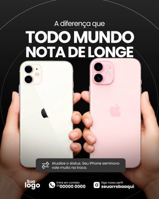 Celular Smartphone Seminovos Troca PSD Editável