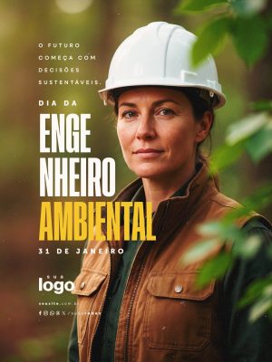 Dia do Engenheiro Ambiental 31 de Janeiro O Futuro Sustentável PSD Editável