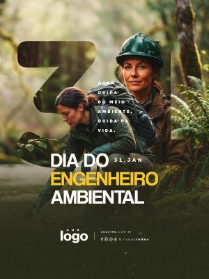 Dia do Engenheiro Ambiental 31 de Janeiro PSD Editável