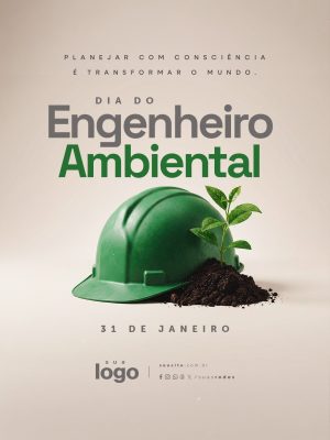 Dia do Engenheiro Ambiental 31 de Janeiro Social PSD Editável