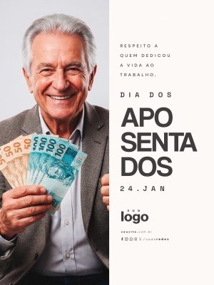 Dia dos Aposentados 24 de Janeiro PSD Editável