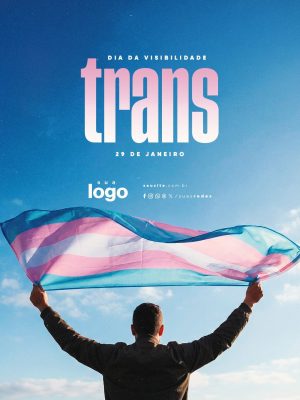 Dia da Visibilidade Trans 29 de Janeiro PSD Editável
