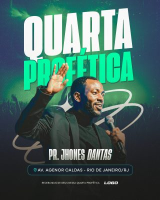 Quarta Profética Evento Gospel Social Media PSD Editável