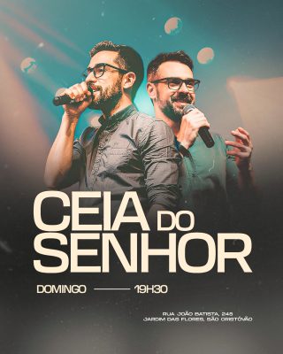 Ceia do Senhor Domingo Evento Gospel PSD Editável