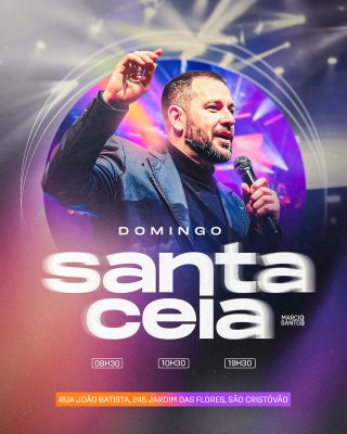 Domingo Santa Ceia PSD Editável