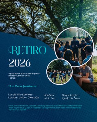 Retiro 2026 Igreja de Deus Louvor e União PSD Editável