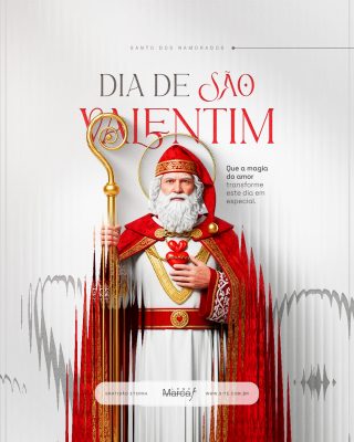 Dia de São Valentim 14 de Fevereiro Social Media PSD Editável