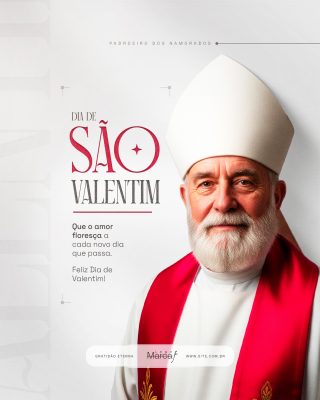 Dia de São Valentim 14 de Fevereiro Social Media PSD Editável