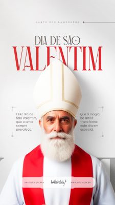 Dia de São Valentim 14 de Fevereiro Social Media PSD Editável