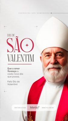São Valentim Card Feliz Dia Celebração Amor PSD Editável