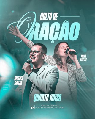 Culto de Oração Quarta 19h30 PSD Editável