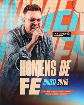 Culto Homens de Fé Gospel PSD Editável