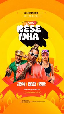 Story Flyer Próximos Shows Bloco Resenha Social Media PSD Editável