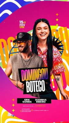 Story Flyer Próximos Shows Domingo Boteco Social Media PSD Editável