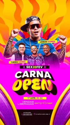 Story Flyer Próximos Shows Carna Open Social Media PSD Editável