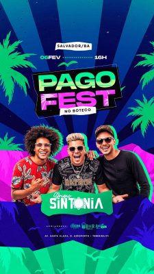 Story Flyer Próximos Shows Pago Fest Social Media PSD Editável