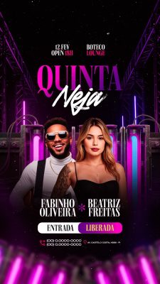 Story Flyer Próximos Shows Quintaneja Social Media PSD Editável