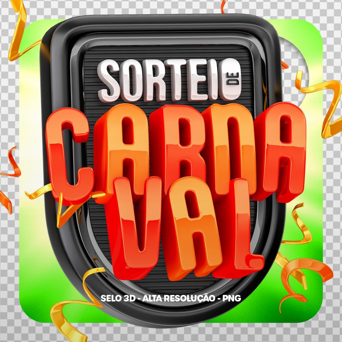 Sorteio de Carnaval Selo 3D PSD
