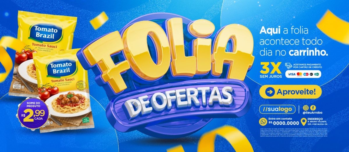 Banner Supermercado Folia de Ofertas PSD Editável
