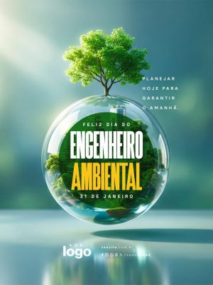 Dia do Engenheiro Ambiental 31 de Janeiro PSD Editável