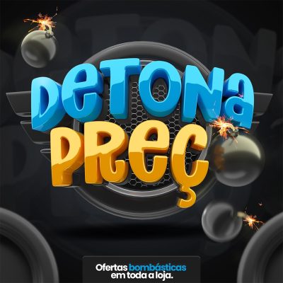Detona Preço Selo 3D Para Composição PSD
