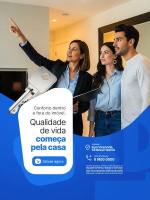 Imobiliária Imóveis Conforto e Qualidade de Vida PSD Editável