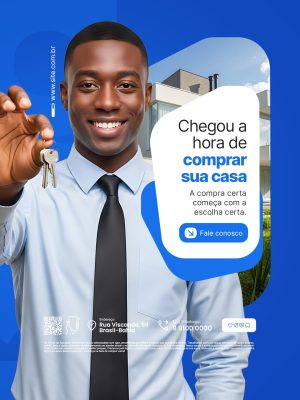 Imobiliária Imóveis Chegou a Hora de Comprar Sua Casa Fale Conosco PSD Editável