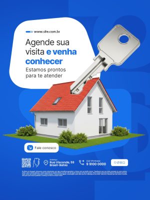 Imobiliária Imóvel Agende Sua Visita PSD Editável