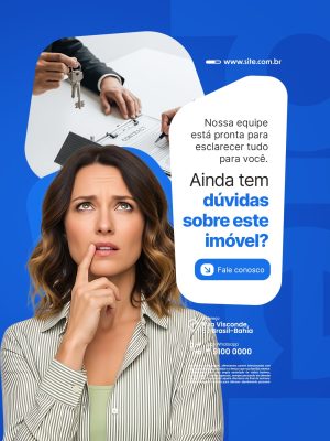 Imobiliária  Imóvel Dúvidas Chave e Contrato PSD Editável