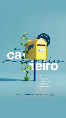 Story Dia do Carteiro 25 de Janeiro PSD Editável