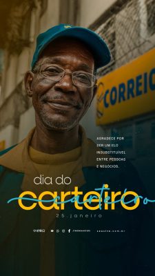 Story Dia do Carteiro 25 de Janeiro Homenagem Correios PSD Editável