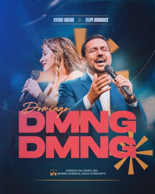 Flyer Gospel Domingo DMNG Poster PSD Editável