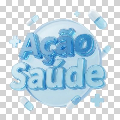 Ação Saúde Destaque em 3D Transparente PNG Transparente