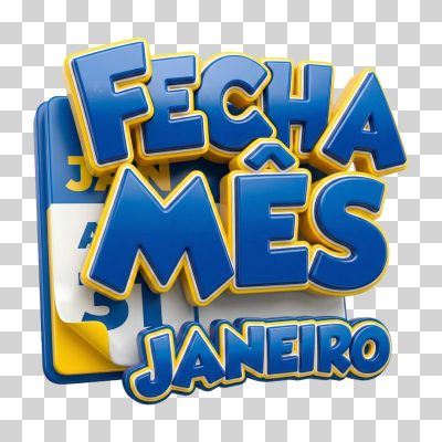 Fechamento Mês Janeiro Calendário Azul 3D PNG Transparente