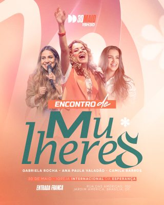 Flyer Encontro de Mulheres Arte Gospel Social Media