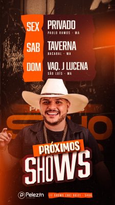 Próximos Shows Artista Country Sertanejo Lançamento PSD Editável