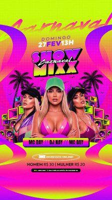Flyer Carnaval Show Mixx Social Media Story PSD Editável