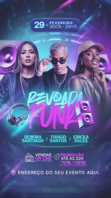 Flyer Evento Revoada Funk Story PSD Editável