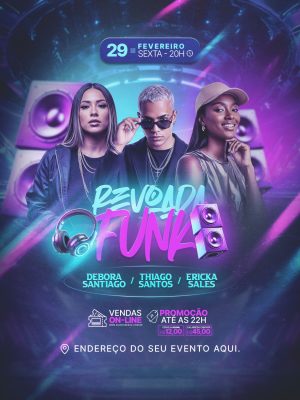 Flyer Evento Revoada Funk Feed PSD Editável