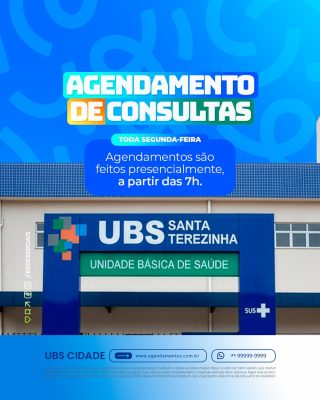 Postinho Agendamento de Consultas Social Media PSD Editável