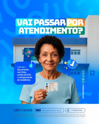Postinho Vai Passar Por Atendimento Social Media PSD Editável