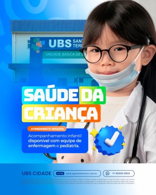 Postinho Saúde da Criança Social Media PSD Editável
