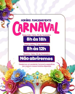 Carnaval Horário Funcionamento PSD Editável