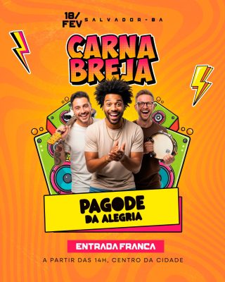 Carná Breja Pagode da Alegria Salvador BA Flyer PSD Editável