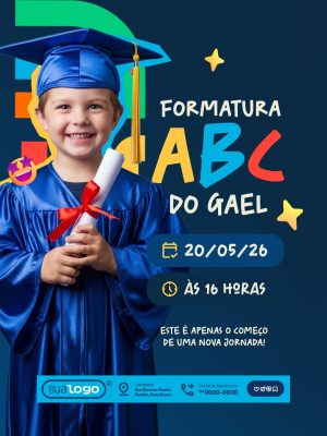 Formatura ABC do Gael Dia 20 Às 16 Horas Social Media PSD Editável