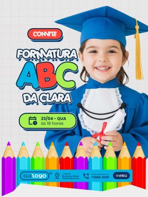 Formatura ABC da Clara Social Media PSD Editável